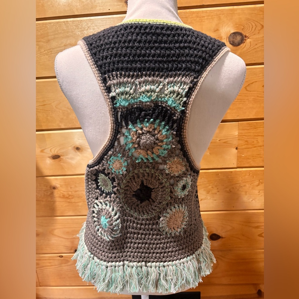 Free People Desert Rose Crochet Vest - Picture 2 of 5